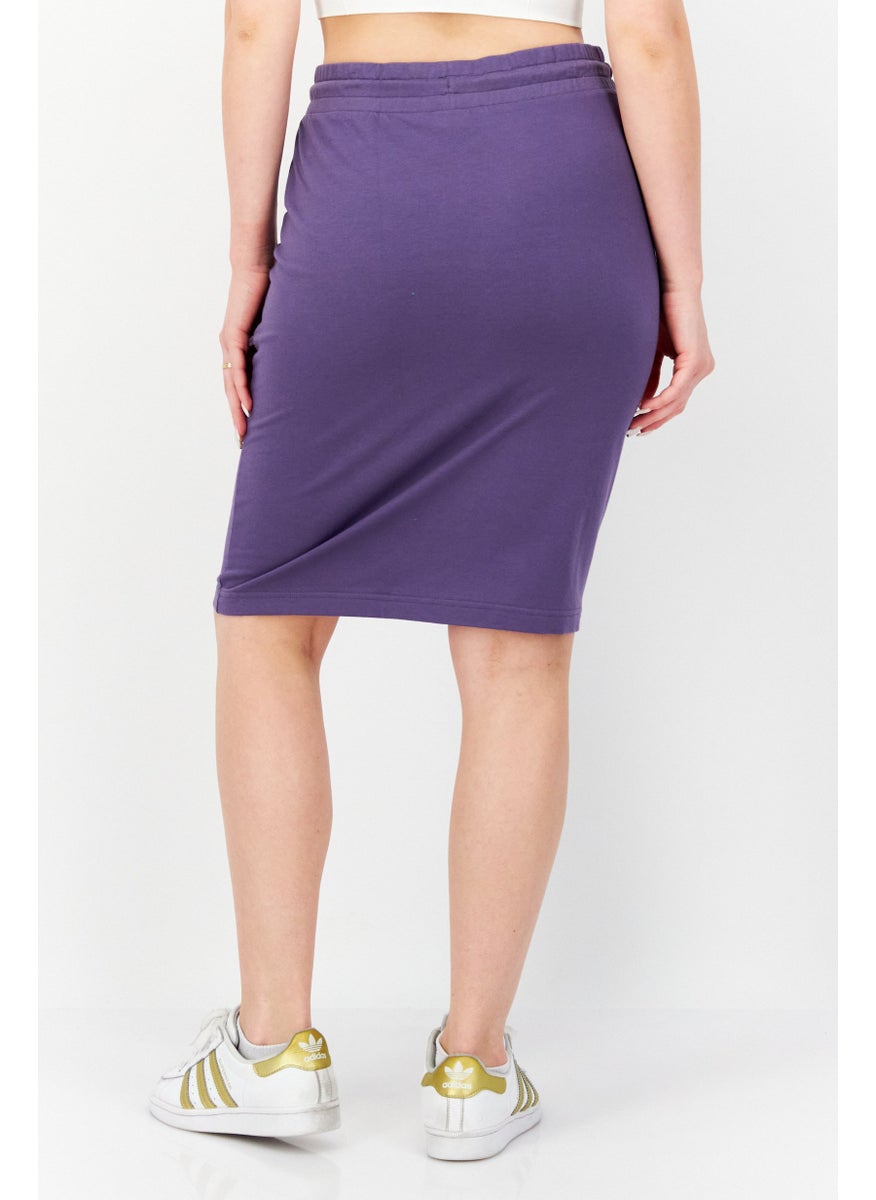 adidas Originals Women Sportswear Fit Drawstring Outdoor Mini Skirt, Purple  - Image 4