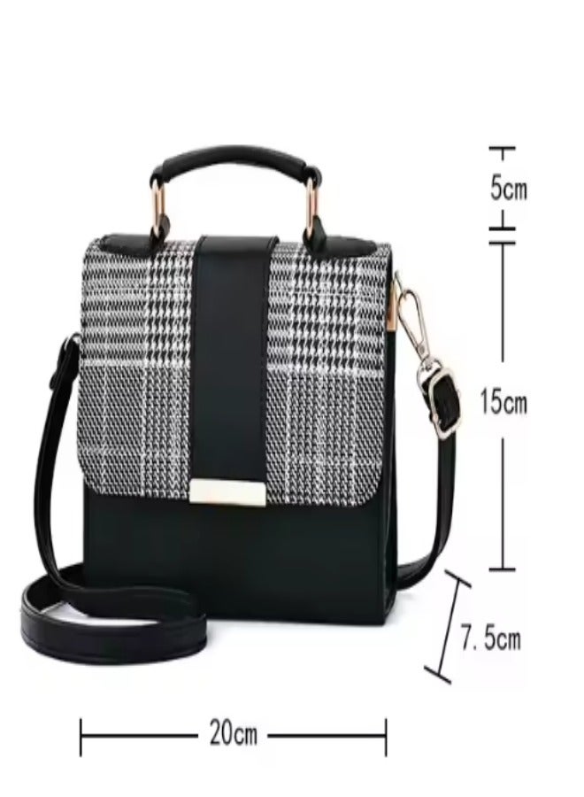 DUNISO Crossbody Bags for Women, PU leather bag, magnetic button shoulder bag, handbag with three pockets inside, can hold wallet, mobile phone, cosmetics - Image 5
