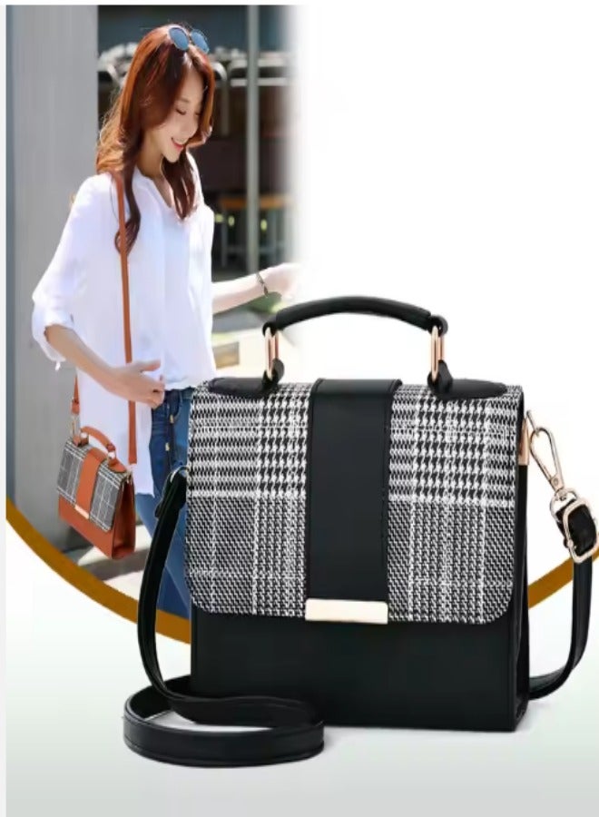 DUNISO Crossbody Bags for Women, PU leather bag, magnetic button shoulder bag, handbag with three pockets inside, can hold wallet, mobile phone, cosmetics - Image 4
