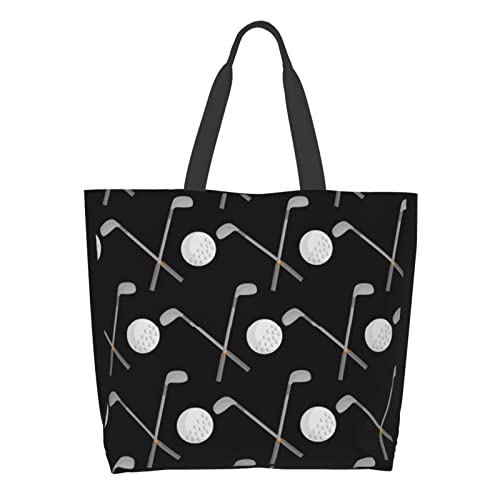 ASYG Golf Bag Golf Ball Print Sling Bag Cute Golf Print Pattern Tote Bag For Women Men - Image 1
