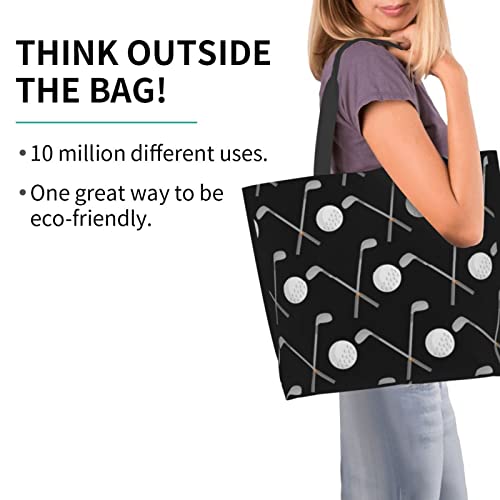 ASYG Golf Bag Golf Ball Print Sling Bag Cute Golf Print Pattern Tote Bag For Women Men - Image 3