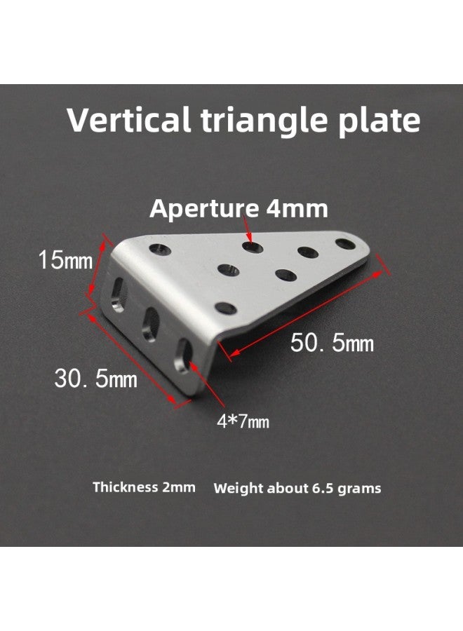 Fixed Strip Toy Hole Square Plate U-shaped Accessories Angle Size Technology Small Production Base Plate Assembly DIY Aluminum Alloy Belt 