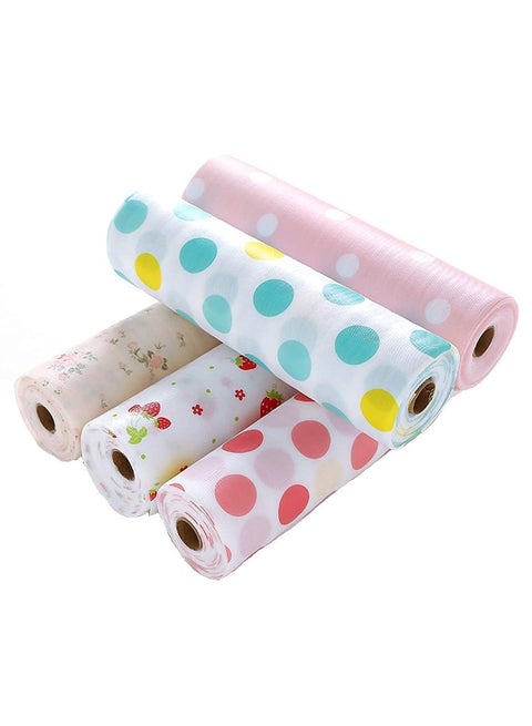 Household Printing Antibacterial Cabinet Plastic Foam Household Wardrobe Moisture Drawer Pad Waterproof Non-Slip Paper Kitchen Cupboard Liners Roll Desks Wardrobe Shelves Mat(45 x 300CM) - Multi-shape