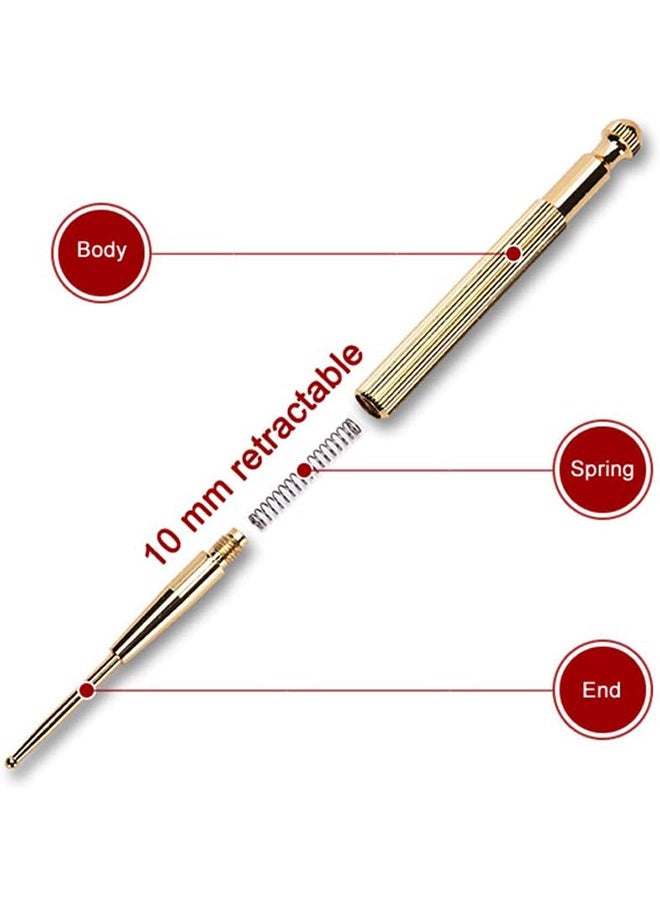 Generic Retractable Acupuncture Pen,Acupoint Search Massage Pen,Tool for Facial Stimulation Therapy,Double Headed Spring Loaded Ear and Body Point Probe  - Image 3