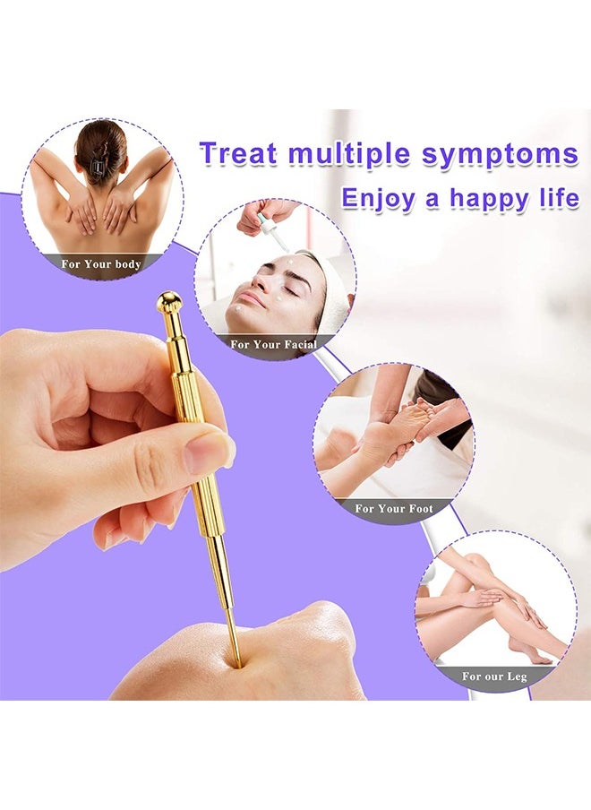 Generic Retractable Acupuncture Pen,Acupoint Search Massage Pen,Tool for Facial Stimulation Therapy,Double Headed Spring Loaded Ear and Body Point Probe  - Image 5