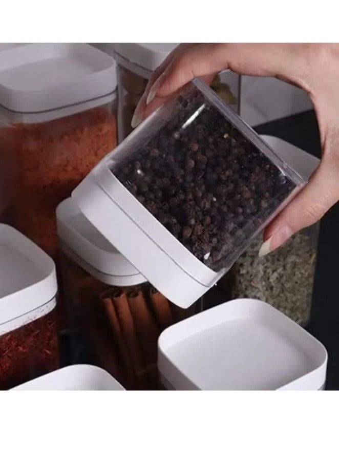 3 in 1 Acrylic Spice Jar Set for Pulses, Sugar, Coffee, Tea Multipurpose Design, Different Sizes - Image 3