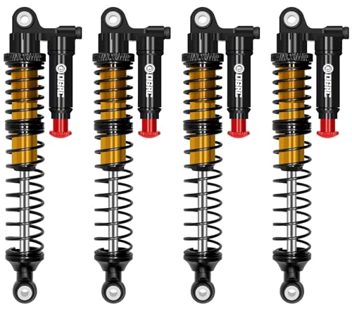 OGUNKE OGRC 100mm Aluminum Adjustable Piggyback Shock Absorber RC Damper for Axial SCX10 TRX4 TRX6 D90 110 RC Crawler Upgrade Parts Gold - Image 1