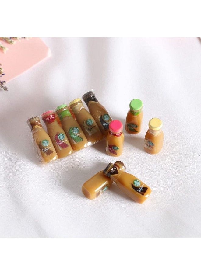 SXFSE - Dollhouse Decoration Accessories 1:12 Dollhouse Ornament 5 Pcs Mini Bottled Coffee Drink Set - Image 1