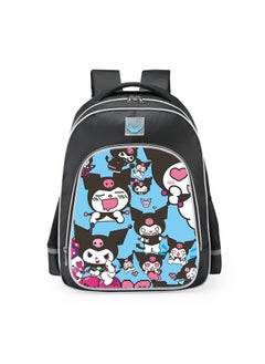 Primary school girls' schoolbag 1-3-6 years old backpack shoulder pad lightweight pink warning strip backpack,B-28-Re reflective-large-store-black