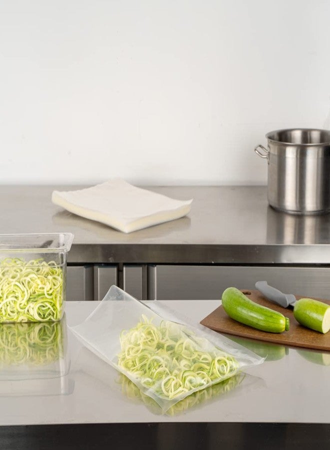 ريستورنت وير أكياس تغليف الطعام بالتفريغ من Restaurantware Fresh Hero، مقاس 16 × 12 بوصة، 100 كيس - سمك 4 مل، أكياس بلاستيكية شفافة قابلة للاستخدام في الميكروويف، قابلة للتجميد، لتخزين الطعام أو طهيه بتقنية السو ڤيد - Image 4