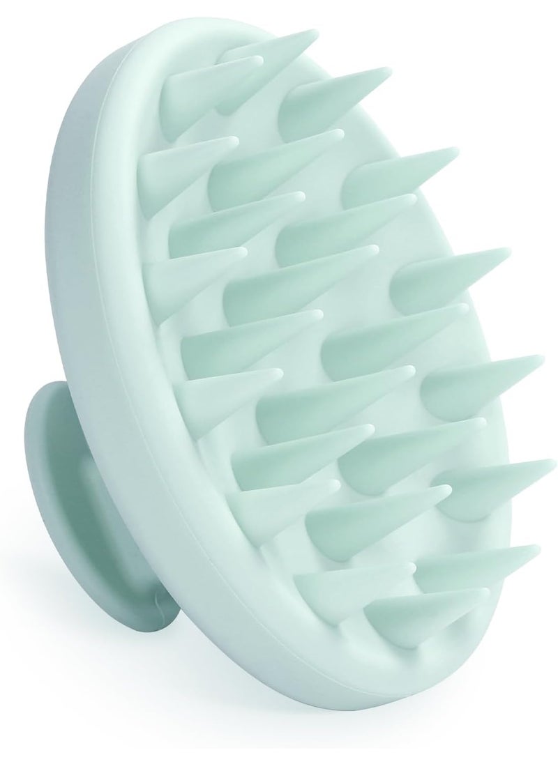 Meartchy Silicone Scalp Massager, Scalp Scrubber for Hair Growth with Soft Bristles, Scalp Exfoliator Brush Dandruff Removal Shampoo Brush for Wet Dry Scalp Care (Mint Green) 