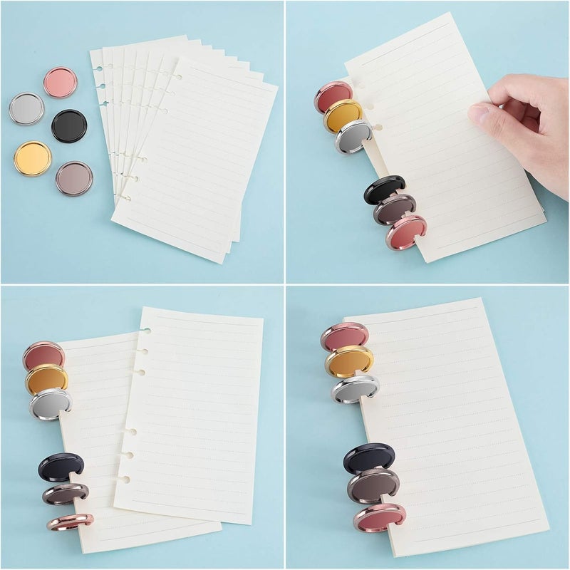 Zonon 55 Pieces Discs Binding Ring Discs Discbound Plastic Expansion Discs Arc System Notebooks Planners with 5 Plastic Boxes - Image 3