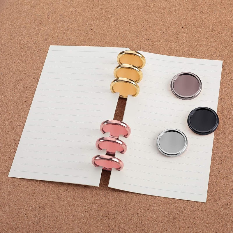 Zonon 55 Pieces Discs Binding Ring Discs Discbound Plastic Expansion Discs Arc System Notebooks Planners with 5 Plastic Boxes - Image 4