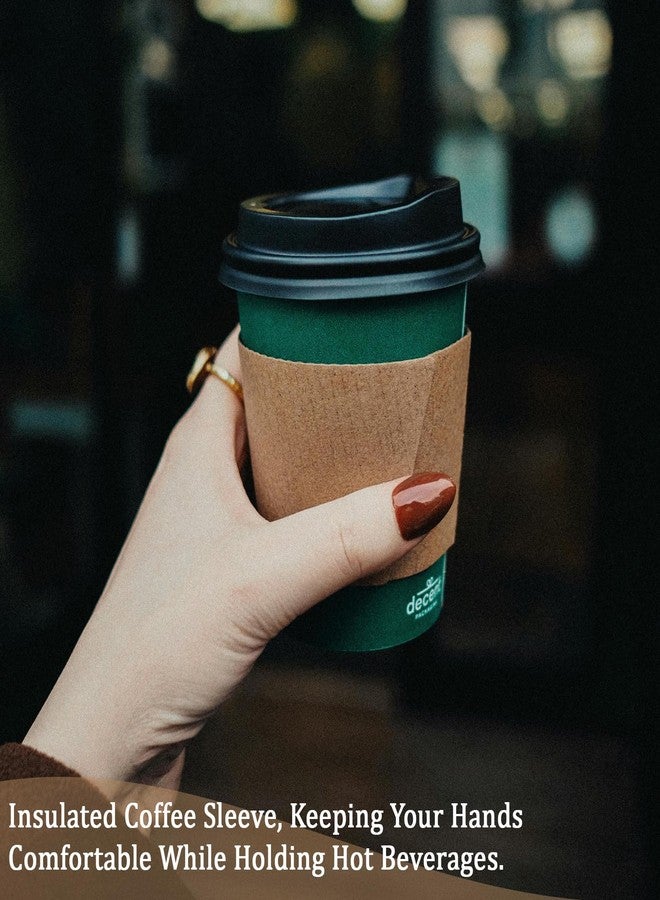 Retainbre 500 Pack Coffee Sleeve Cup Sleeves Disposable Kraft Paper Drink Sleeve for 10, 12, 16, 20, 22oz Cups Hot and Cold Drinks Cafes Offices - Image 4