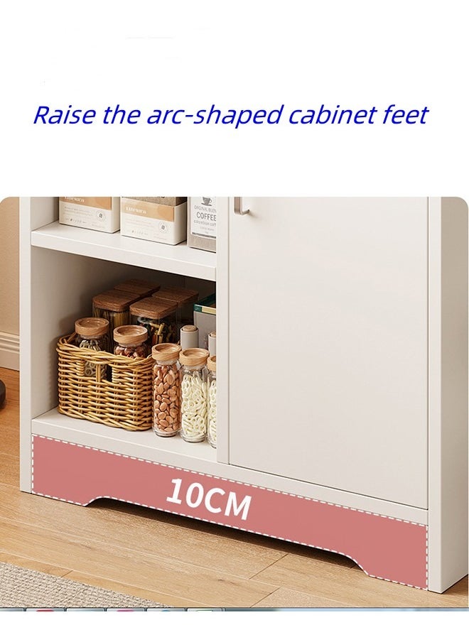 JCB CHIC Kitchen Pantry Storage Cabinet with Doors and Shelves,Kitchen Storage Shelf Rack with 1 Door Cabinet, Large Storage Rack, Microwave Oven Stand,Tea Cabinet(ZWG004)  - Image 5