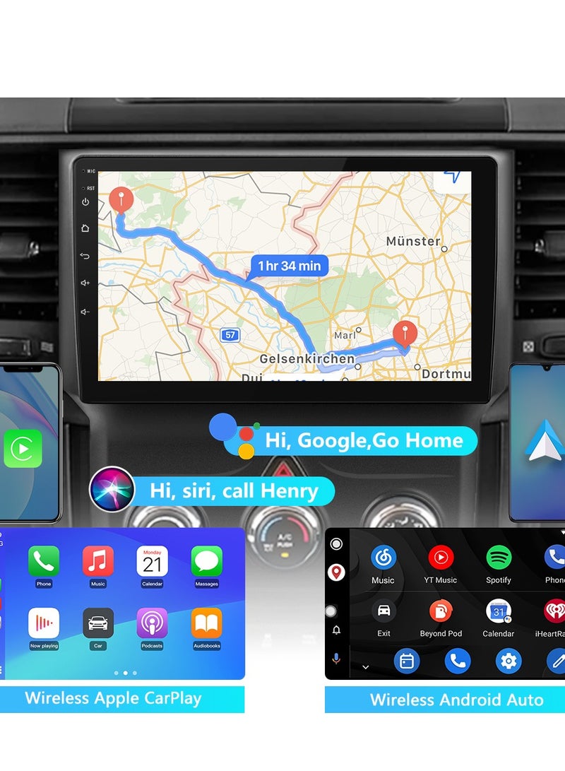 Junsun Android Car Stereo for Dodge RAM 1500 2500 3500 2013 2014 2015 2016 2017 2018, Android Touch Screen Radio Replacement with Wireless CarPlay Android Auto - 2+32GB (Only fit Manual AC) - Image 1