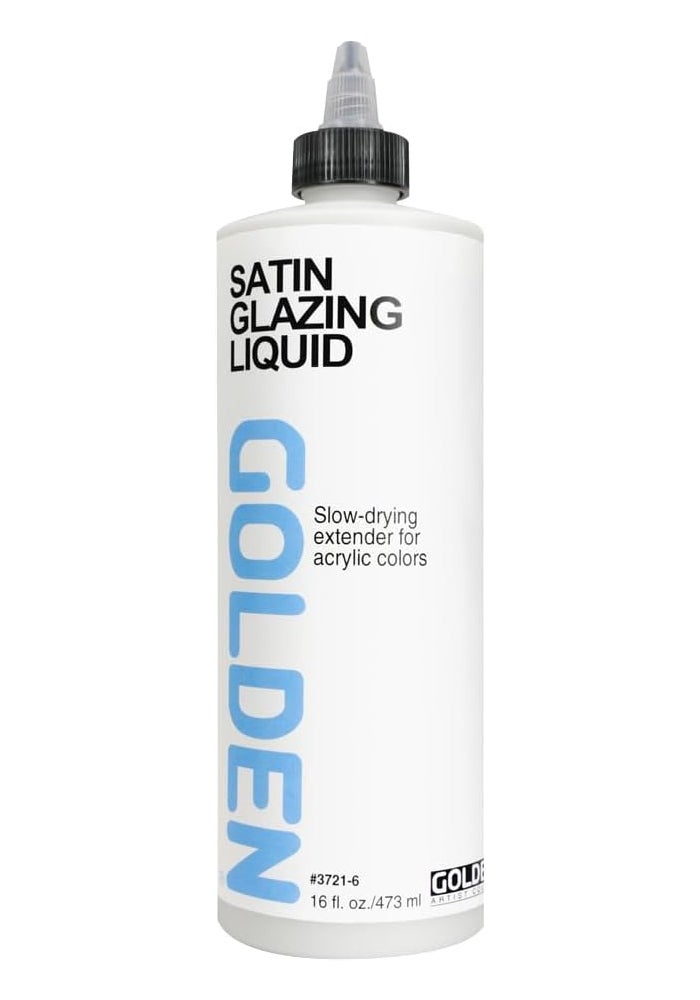 GOLDEN Satin Glazing Liquid - 16 Fl Oz Acrylic Extender for Glaze and Faux Finish Techniques - Image 1
