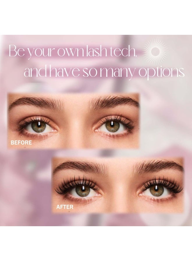 FADLASH DIY Eyelash Extension Kit, 240Pcs Lash Clusters with Bond and Seal, Applicator Tool, D Curl Thin Band Kit Easy to Apply (30D+40D Kit), Black, Pack Of 1, 10 g - Image 3