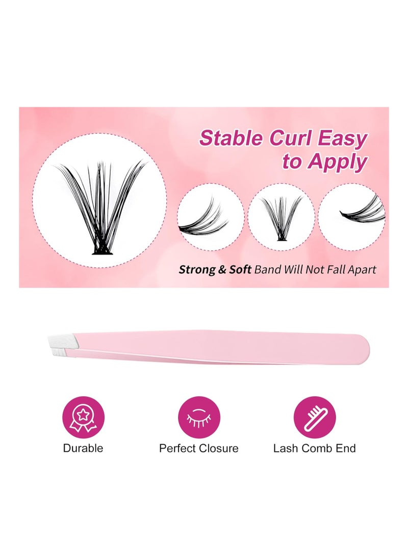 FADLASH - FADLASH DIY Eyelash Extension Kit, 240Pcs Lash Clusters with Bond and Seal, Applicator Tool, D Curl Thin Band Kit Easy to Apply (30D+40D Kit), Black, Pack Of 1, 30 g - Image 1