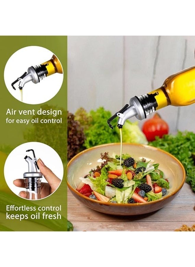 Oil dispenser. A practical set of oil and vinegar bottles made of durable clear glass with a capacity of 236 ml per bottle, ideal for organizing and storing olive oil, vinegar or various sauces in the kitchen. - Image 3