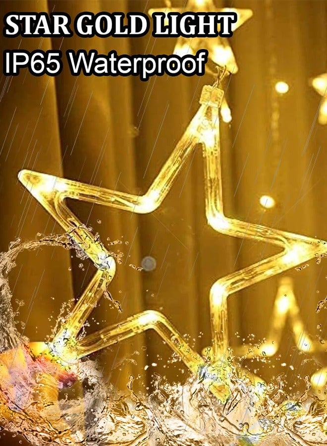 إي وورلد أضواء سلسلة LED بـ 8 أوضاع إضاءة لتزيين عيد ورمضان، بطول 2.5 متر، أضواء ليلية إسلامية بتصميم 12 نجمة، تعمل عبر USB والبطاريات، مقاومة للماء وآمنة للاستخدام الداخلي والخارجي - Image 4