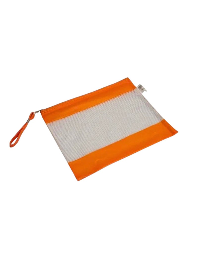 Chrome A5 Zipper File Bag, Zippered Water-Resistant Bag Storage Pouch for Women, Men Organizer Document, Business Receipts, Cosmetics, Travel Accessories (Pack of 10) - Image 1