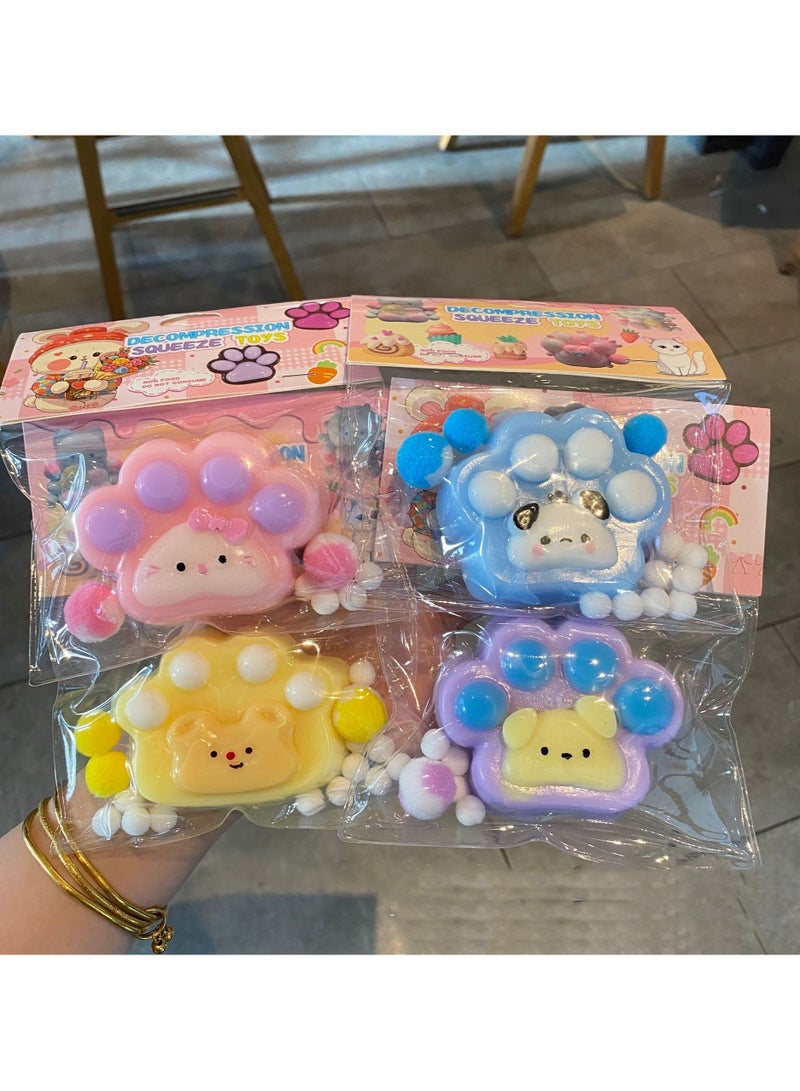 general 4-Piece Taba Squishy Set, Fufu Squishies Cute Fidget Toys PVC Sensory Stress Relief OPP Packaging Gift, Suitable for Adults - Image 1