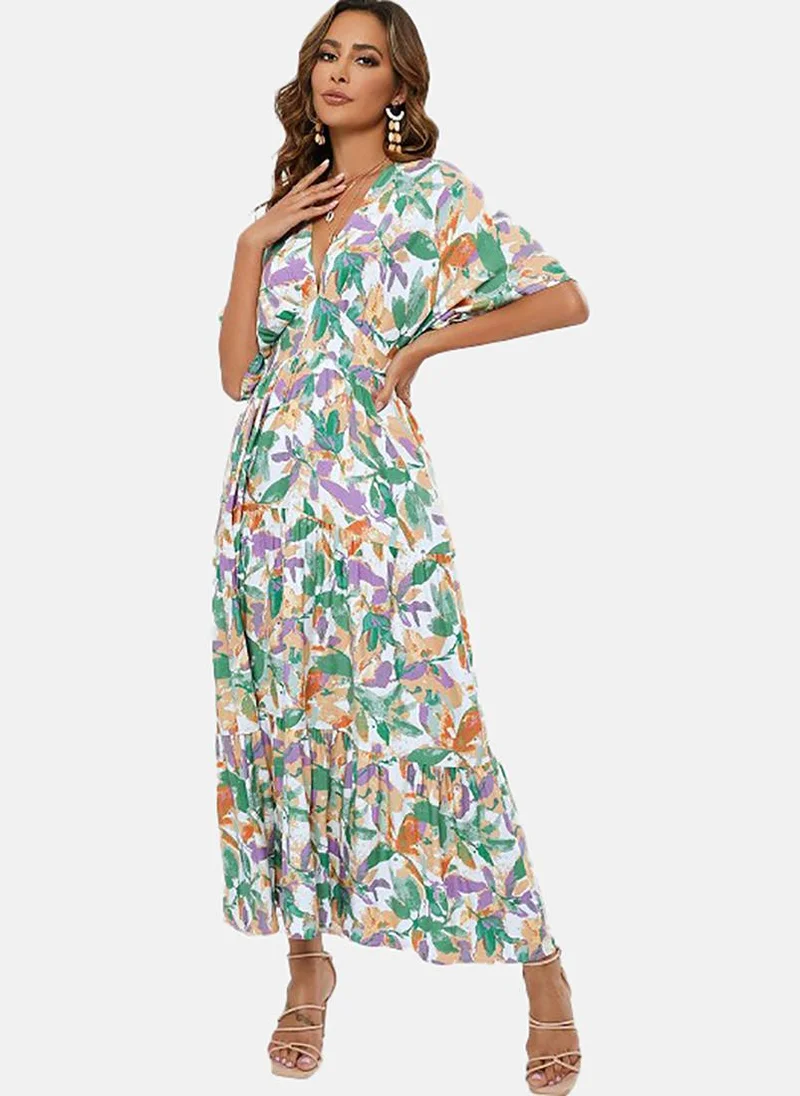 YUNIQEE Floral Print Midi Dress