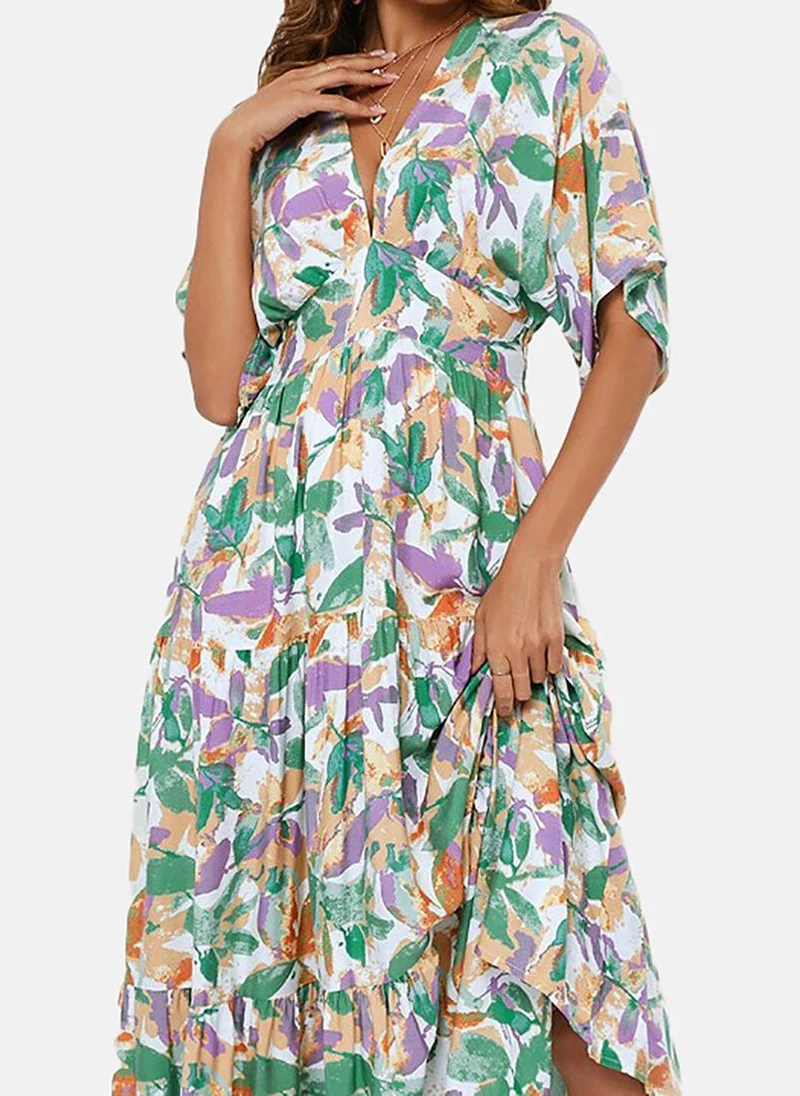 YUNIQEE Floral Print Midi Dress