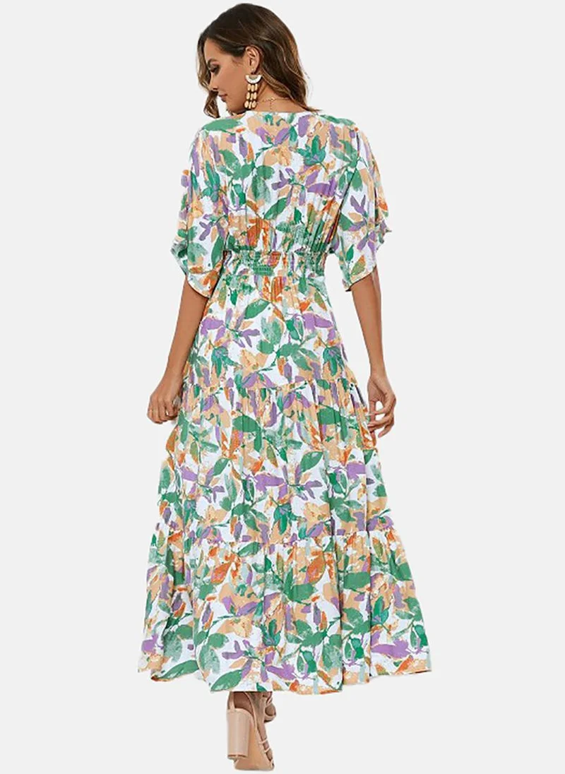 YUNIQEE Floral Print Midi Dress