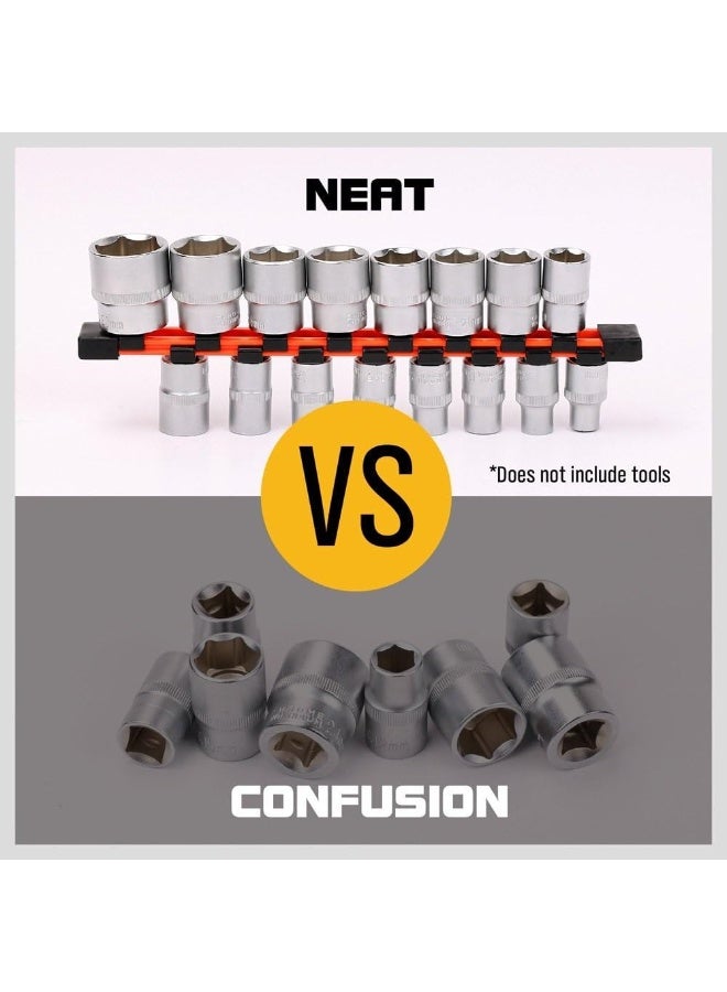 3Pcs Double Sided Socket Organizer, Premium Material Socket Holders, 1/4-Inch, 3/8-Inch, 1/2-Inch - Image 5