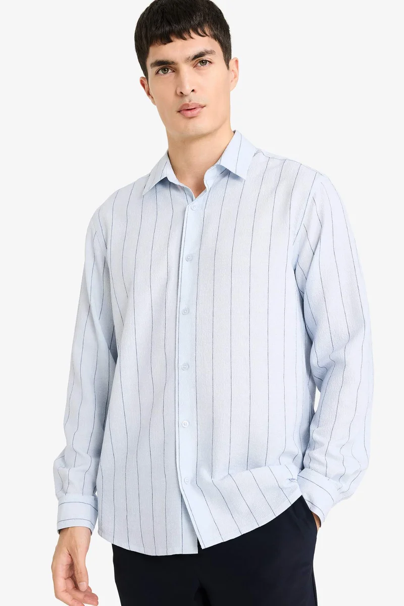 ديفاكتو Polo collar Long Sleeves Shirt