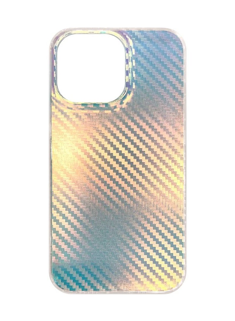 JOWAY iPhone 13 Pro Max Holographic Abstract Art Case Cover Gradient Rainbow Color Effect Aesthetic Painting Carbon Fiber Pattern Back Cover  - Image 2