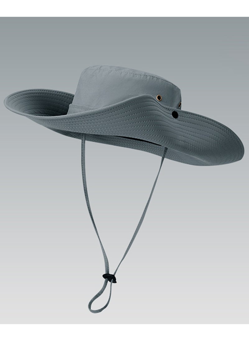 Qiccijoo Qiccijoo Sun Hat for Men/Women UPF 50+ Wide Brim Bucket Hat Fishing Hat Beach Hat with UV Protection Foldable Boonie Hat for Hiking Camping Garden Safari（Grey）  - Image 1