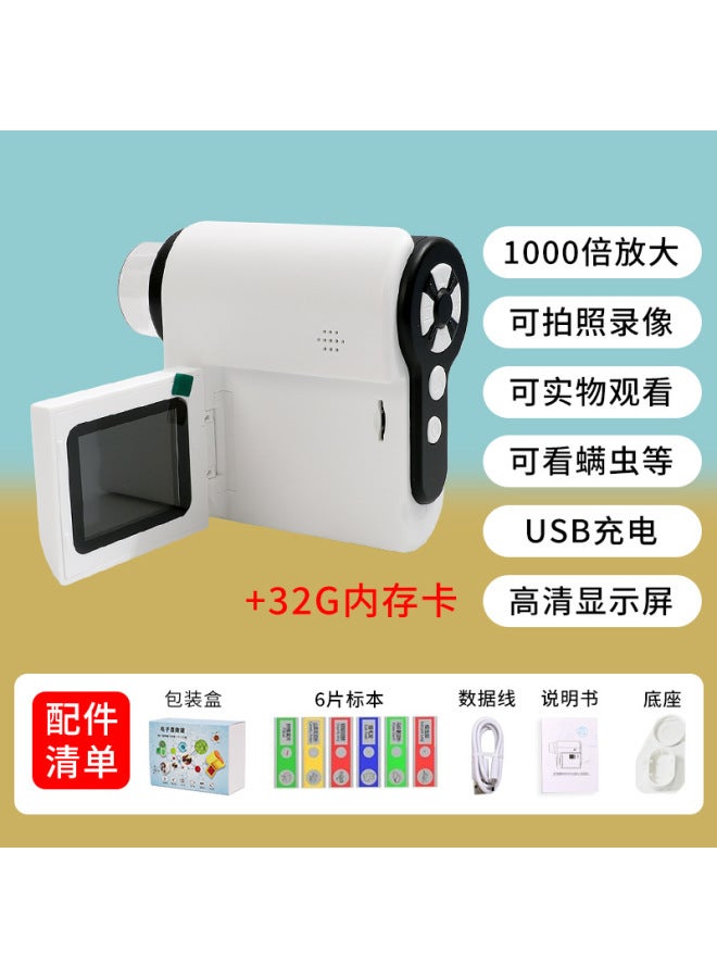 Children's Microscope Scientific Experiment Handheld Dv Telescope Elementary School Students Available Birthday Gift Educational Toys - Image 1
