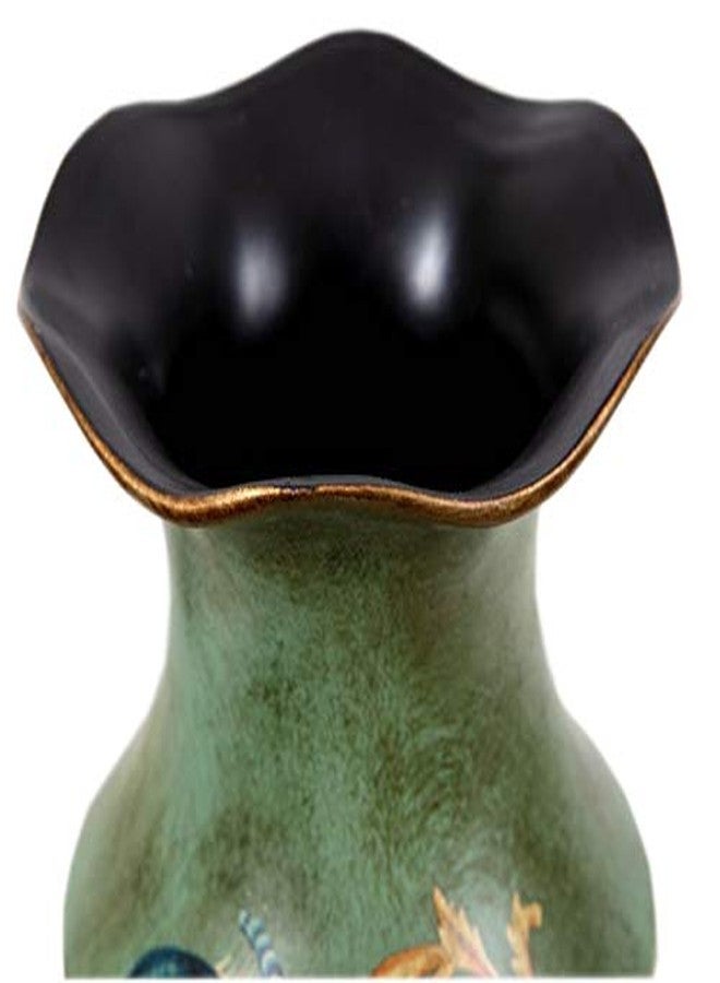 FixtureDisplays® Porcelain Vase Peacock Decor Vase Vintage Look Vase China Vase Ceramic Vase 13" 15007NEW-2D - Image 4
