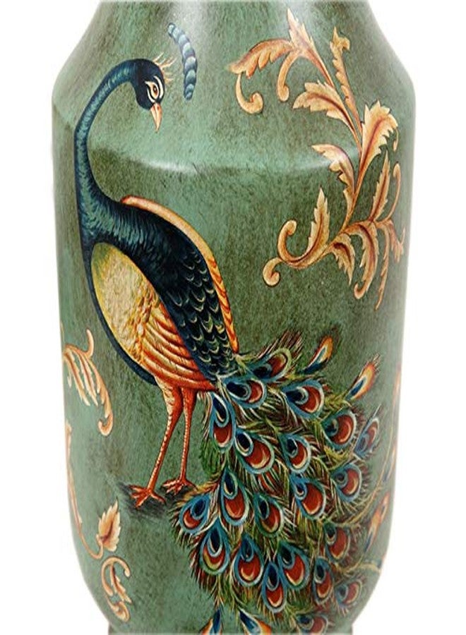 FixtureDisplays® Porcelain Vase Peacock Decor Vase Vintage Look Vase China Vase Ceramic Vase 13" 15007NEW-2D - Image 3