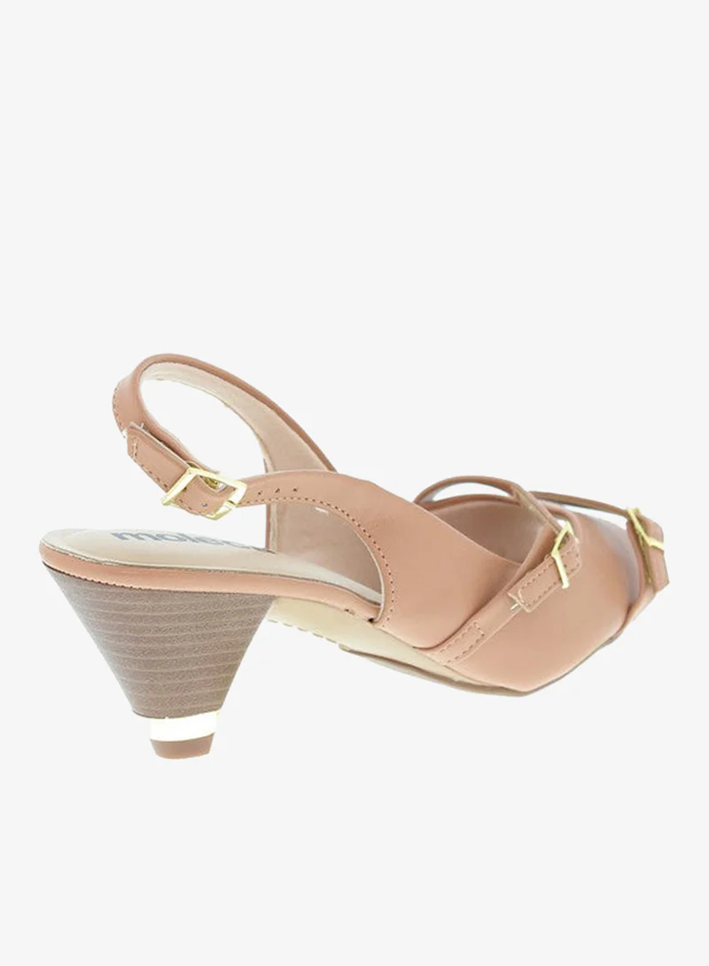 Moleca Nude Heels Sandal for Women – Stylish Ladies Heel Sandals & Sling Back Heels for Girls for Women | Best Price UAE