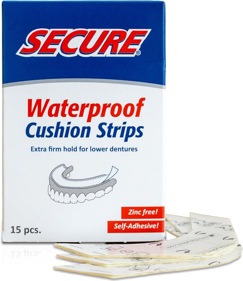 Secure Waterproof Denture Adhesive Strips - Image 1