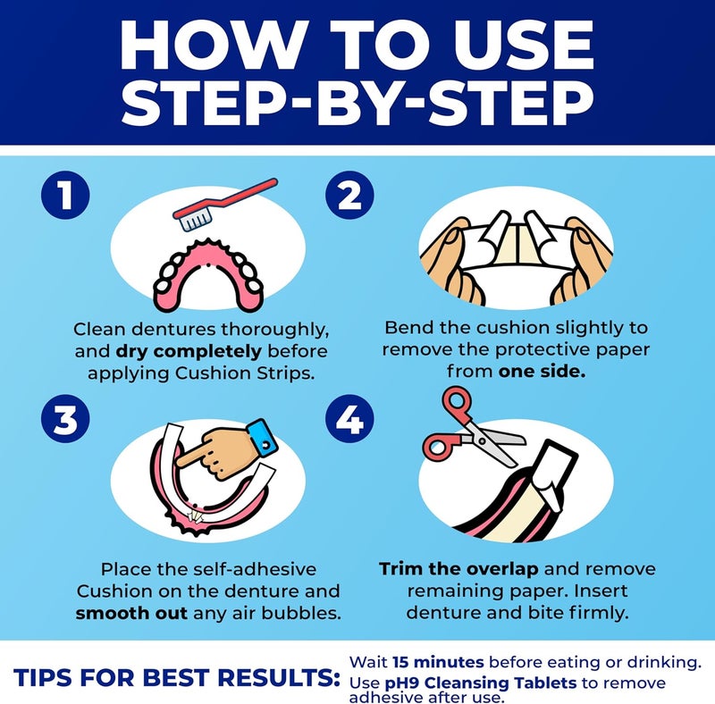 Secure Waterproof Denture Adhesive Strips - Image 4