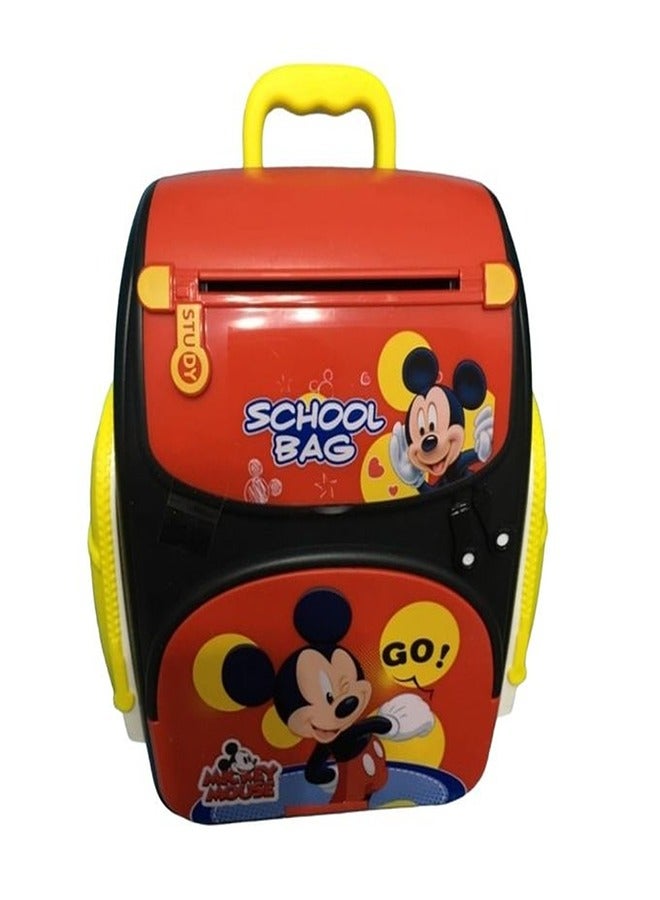 Mickey Mouse Piggy Bank Intelligent School Bag - WF-3008MK  - Image 2