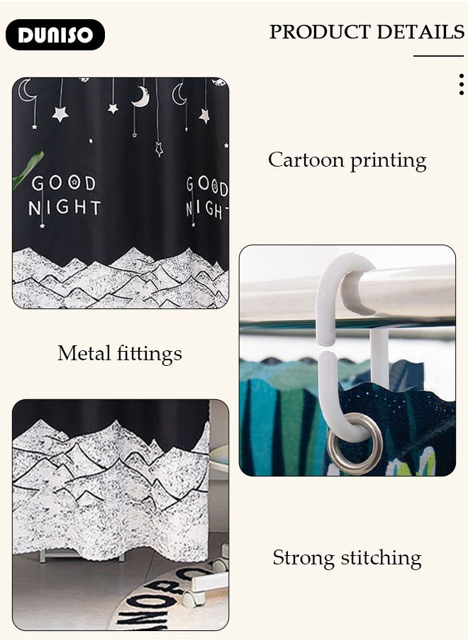 DUNISO Blackout Bottom Bunk Bed Curtains Dormitory Room Lightproof Decorative Roommate Privacy Cover Canopy Photo Background Decor Backdrop Blackout Curtain 2 Panels  - Image 2