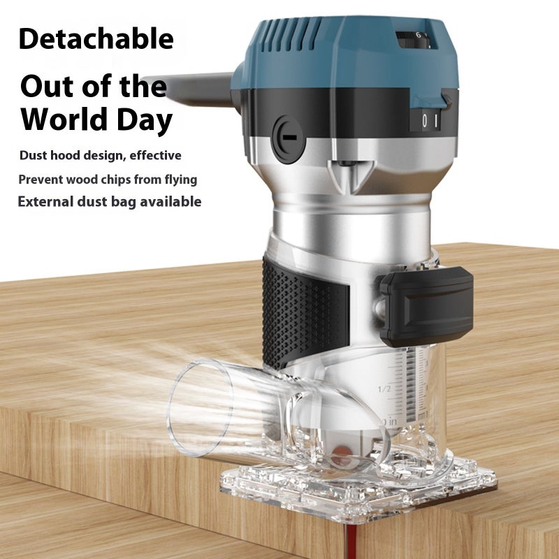 Compact Wood Router Tool 800W 220V Handheld Palm Router with 33000RPM 6 Variable Speeds Electric Trimmer Wood Router Hand Trimmer Tool Cutting Palmming Tool - Image 5