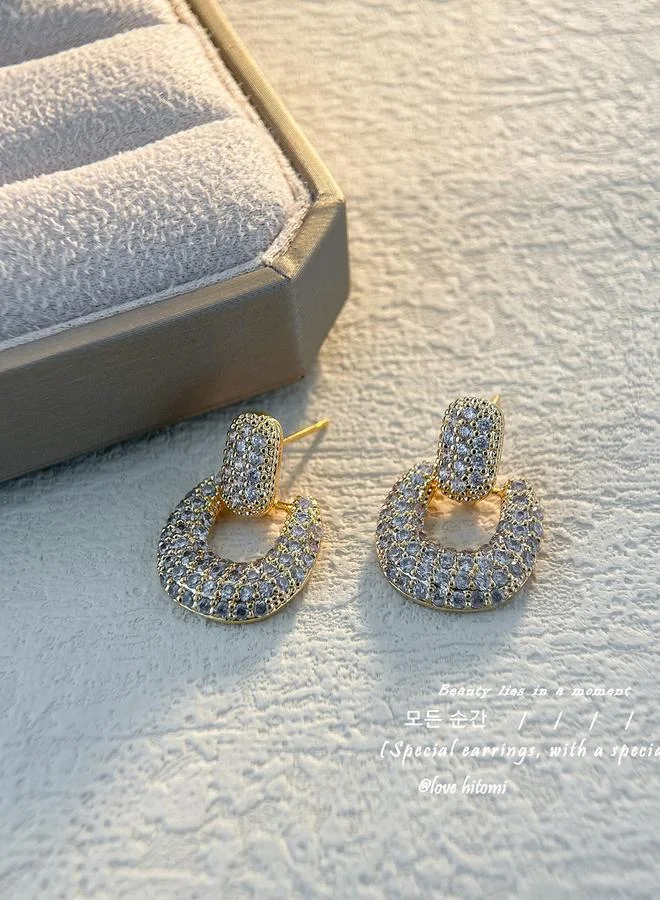 Take Two Take Two Gold Embellished Drop Earrings