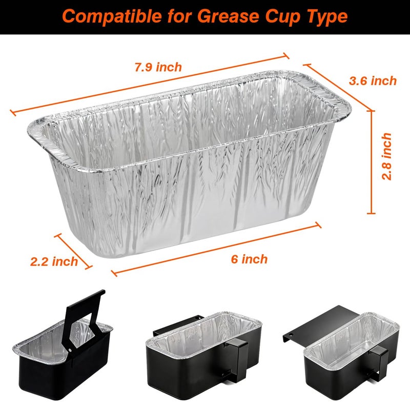 MOACOCK 50Pack Drip Pan Compatible for Blackstone Griddles 28 & 36 & 30 & 22 & 17 Inches, Aluminum Foil Grease Drip Pans, Grill Grease Tray Griddle Accessories - Image 2