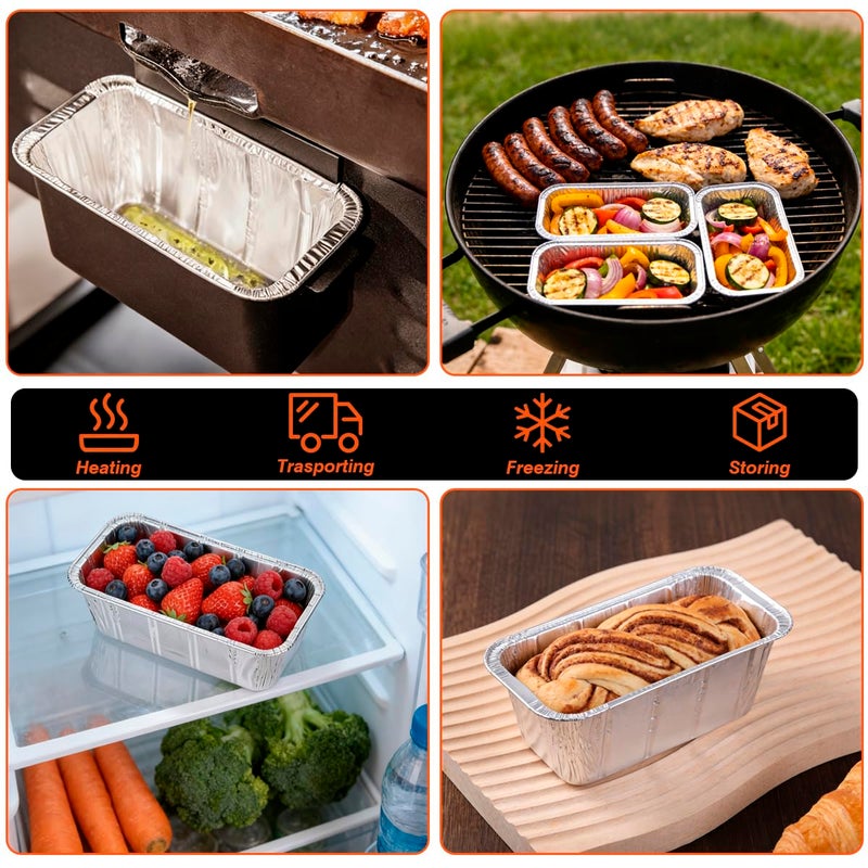 MOACOCK 50Pack Drip Pan Compatible for Blackstone Griddles 28 & 36 & 30 & 22 & 17 Inches, Aluminum Foil Grease Drip Pans, Grill Grease Tray Griddle Accessories - Image 5