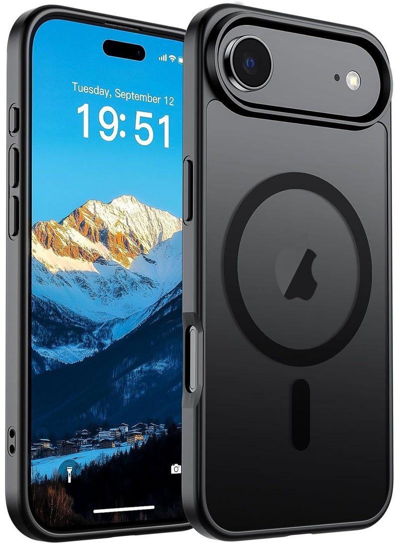 ACLIX Matte Magnetic Case for iPhone 17 Air, Compatible with MagSafe, Plating Luxury Cover, Matte Soft TPU Shockproof Protective Phone Case, (Black) - Image 1