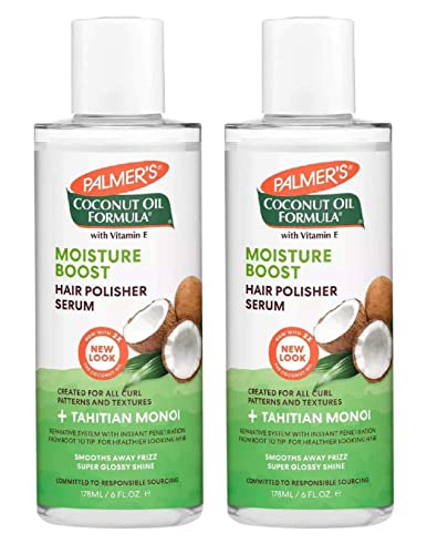 Palmers Coconut Oil Formula Hair Polisher Serum 6 Ounces Pack of 2
