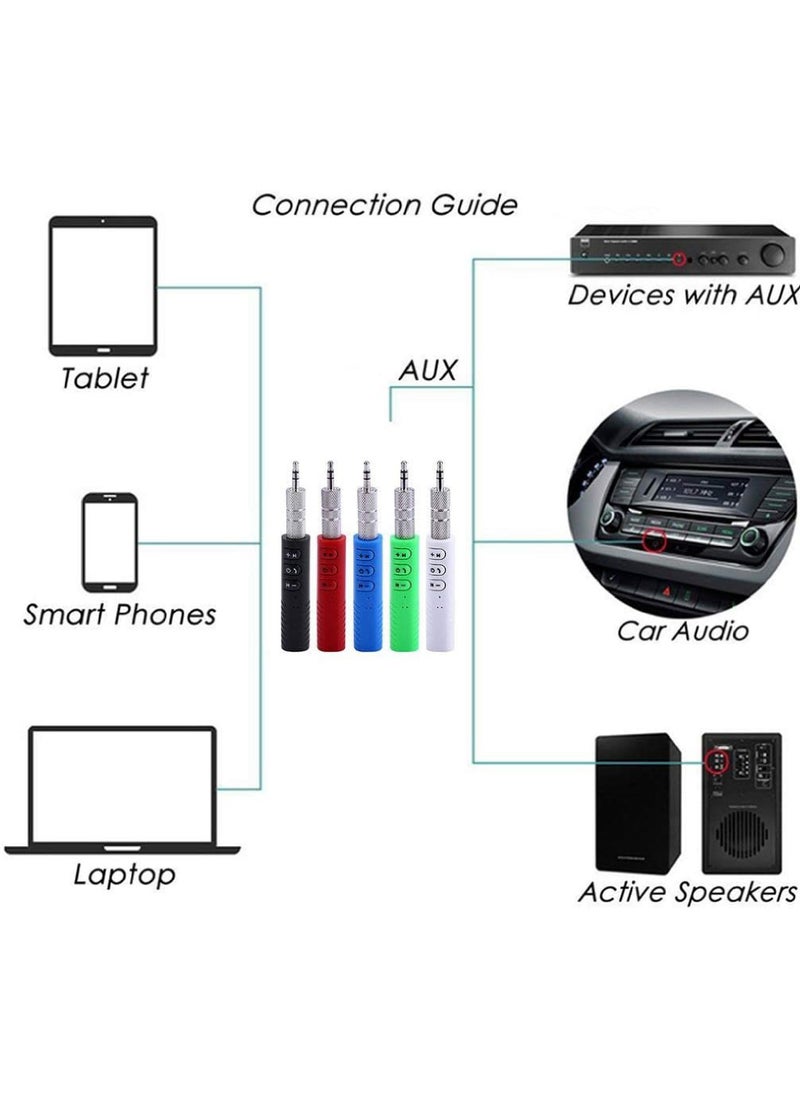 Rock Pow 3.5mm jack Bluetooth Car Kit Hands free Music Audio Receiver Adapter Universal Auto AUX Kit for Speaker Headphone Car Stereo  - Image 4