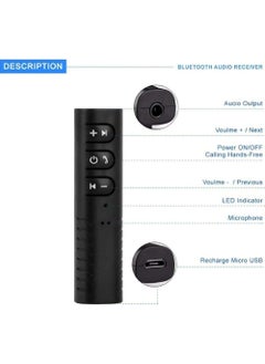 Rock Pow 3.5mm jack Bluetooth Car Kit Hands free Music Audio Receiver Adapter Universal Auto AUX Kit for Speaker Headphone Car Stereo  - Image 2